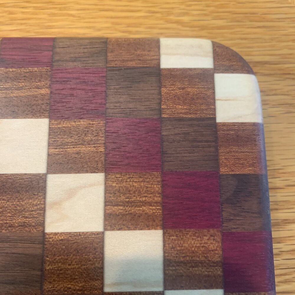 Cutting Board Walnut / Sapele / Purple Heart / Maple Hardwoods Hand Crafted